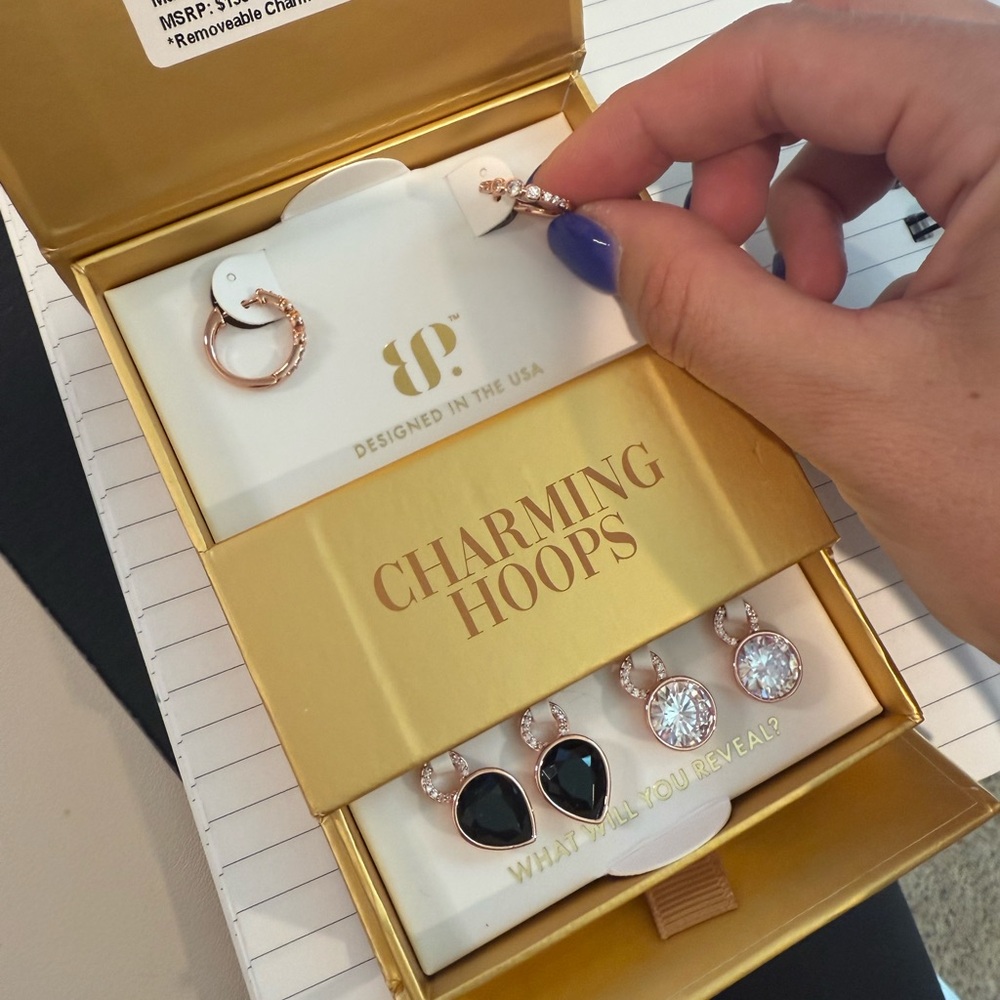 Gold and Black Modern Earrings